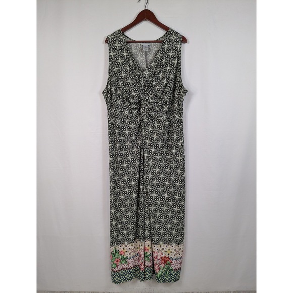 Catherines Dresses & Skirts - Catherines Maxi Dress Knot Front Stretch Bohemian Luxe Feminine Boho Sz 3X A007